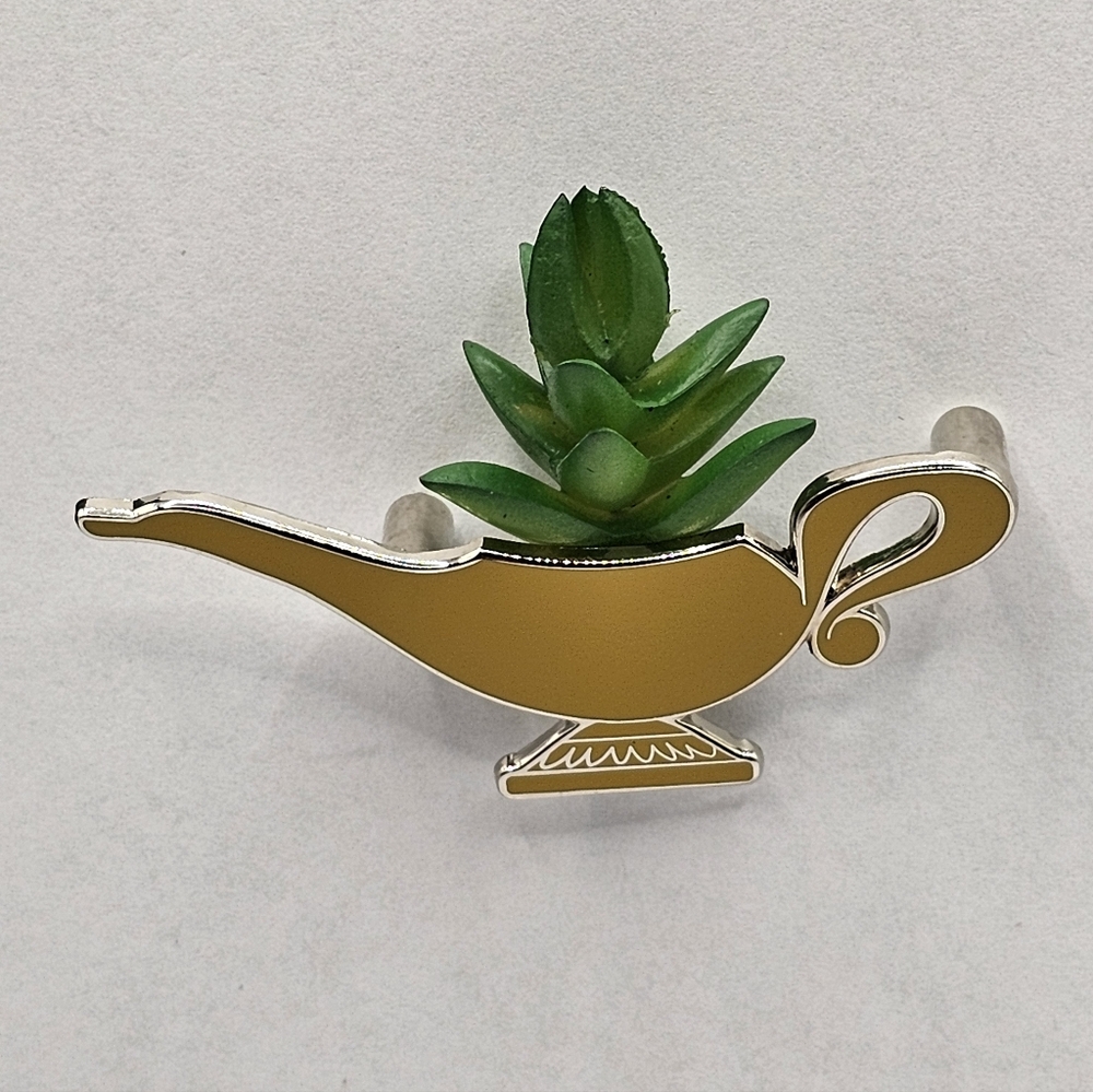 Disney Gold and Green Aladdin Lamp Planter